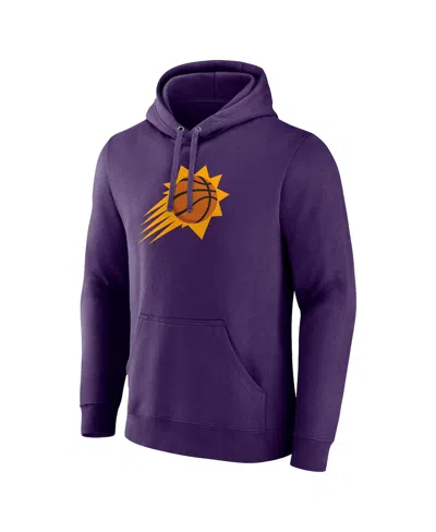 Fanatics Branded Purple Phoenix Suns Icon Primary Logo Fitted Pullover Hoodie In Purple