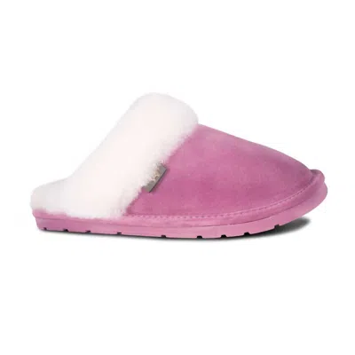 Shop Cloud Nine Sheepskin Scuff Slippers In Pink