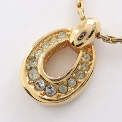 Shop Dior Necklace Gp Rhinestone Gold