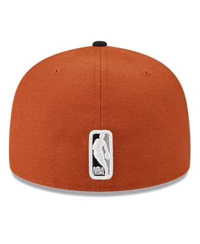 Shop New Era Men's  Rust, Black Miami Heat Two-tone 59fifty Fitted Hat In Rust,black