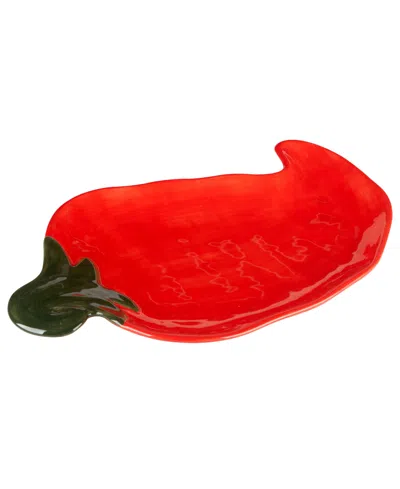 Certified International Chili Pepper 3-d Platter In Miscellaneous