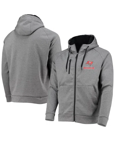 Dunbrooke Charcoal Tampa Bay Buccaneers Shag Tri-blend Full-zip Raglan Hoodie In Charcoal