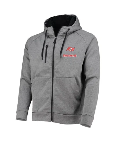 Dunbrooke Charcoal Tampa Bay Buccaneers Shag Tri-blend Full-zip Raglan Hoodie In Charcoal