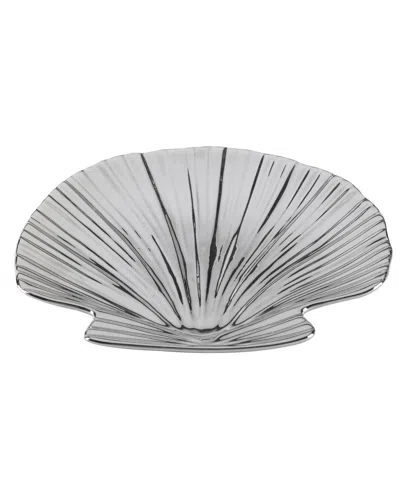 Shop Certified International Silver Coast 3-d Shell Platter In Miscellaneous