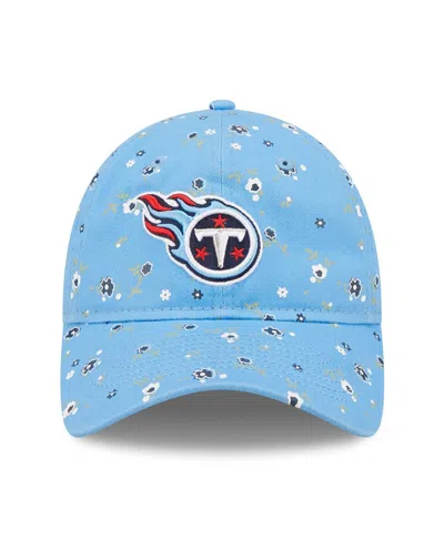 Shop New Era Women's  Light Blue Tennessee Titans Floral 9twenty Adjustable Hat