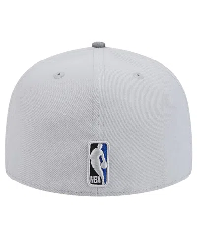 New Era Gray Philadelphia 76ers Active Color Camo Visor 59fifty Fitted Hat In Gray
