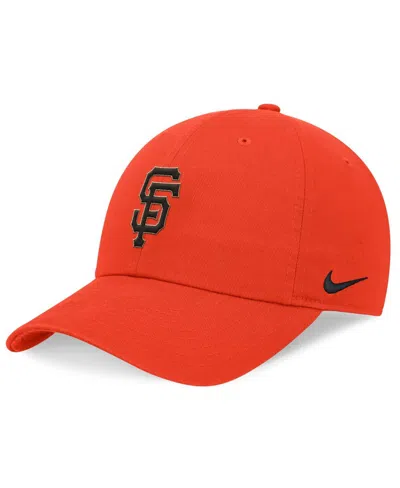Shop Nike Men's  Orange San Francisco Giants Evergreen Club Adjustable Hat