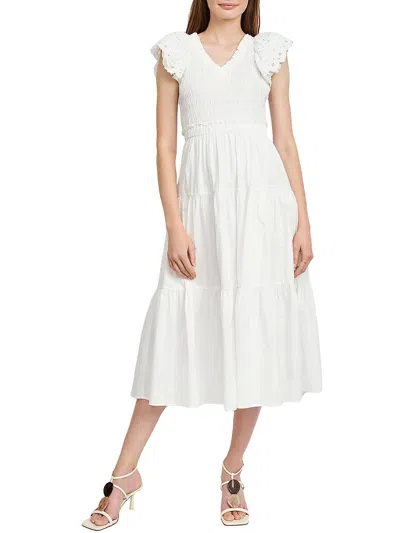 Shop En Saison Womens Cotton Long Midi Dress In White