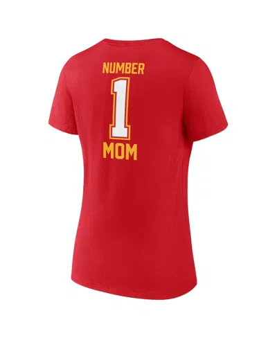 Shop Fanatics Women's  Red Kansas City Chiefs Mother's Day V-neck T-shirt
