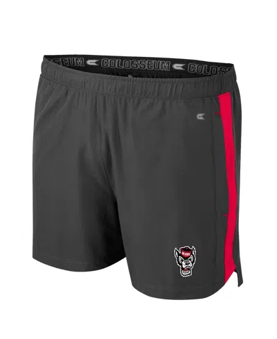 Shop Colosseum Men's  Charcoal Nc State Wolfpack Langmore Shorts