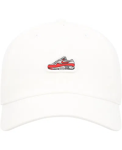 Shop Nike Men's And Women's  White Air Max 1 Club Adjustable Hat