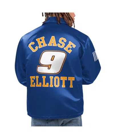 Shop Starter Men's  Royal Chase Elliott Option Route Full-snap Coaches Jacket