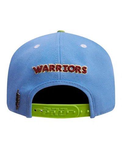PRO STANDARD MEN'S PRO STANDARD LIGHT BLUE, GREEN GOLDEN STATE WARRIORS RETRO PROGRAM 2-TONE SNAPBACK HAT 