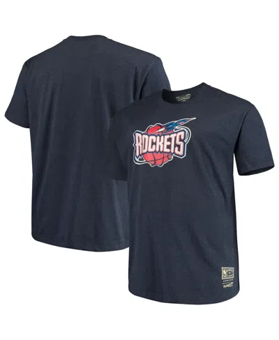 Shop Mitchell & Ness Men's  Navy Distressed Houston Rockets Big And Tall Hardwood Classics Vintage-like Lo