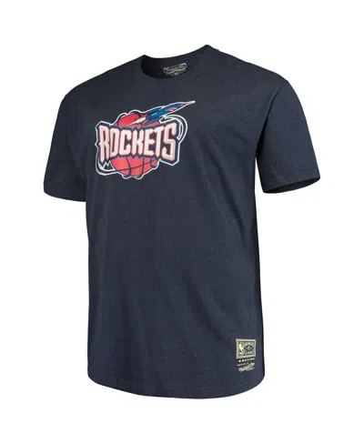 Mitchell & Ness Men's  Navy Distressed Houston Rockets Big And Tall Hardwood Classics Vintage-like Lo In Navy