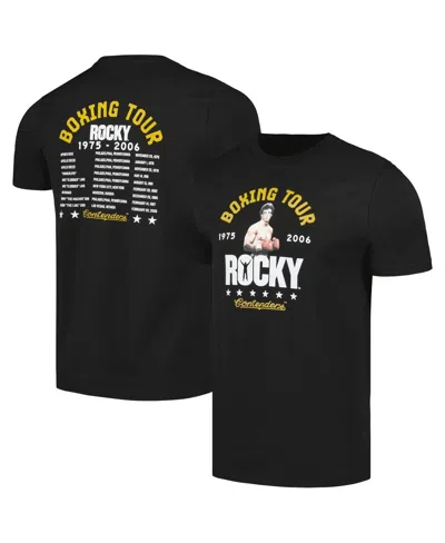 Shop Contenders Clothing Men's  Black Rocky Boxing Tour T-shirt