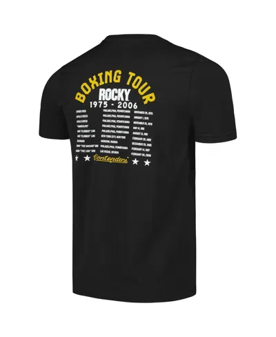 Shop Contenders Clothing Men's  Black Rocky Boxing Tour T-shirt
