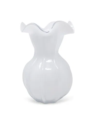 Shop Vivience 9"h Glass Vase In White