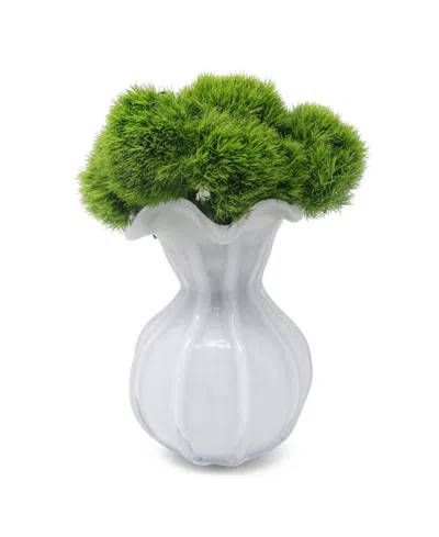 Shop Vivience 9"h Glass Vase In White