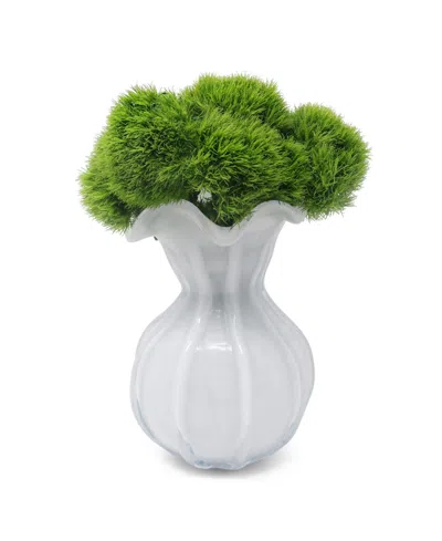 Vivience 9"h Glass Vase In White