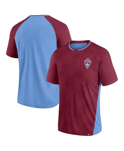 Shop Fanatics Men's  Burgundy Colorado Rapids Attacker Raglan T-shirt