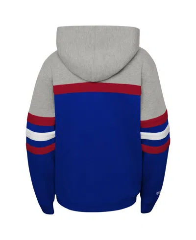 Mitchell & Ness Big Boys Blue New York Rangers Head Coach Pullover Hoodie In Blue