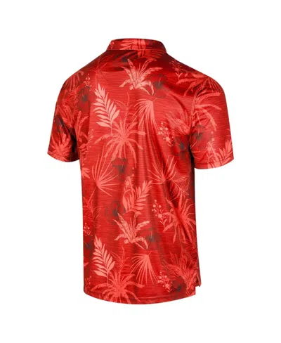 Colosseum Men's Red Wisconsin Badgers Palms Polo In Red