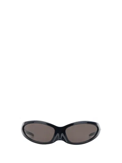 Shop Balenciaga Skin Cat Sunglasses In Blac/white/blac/fye