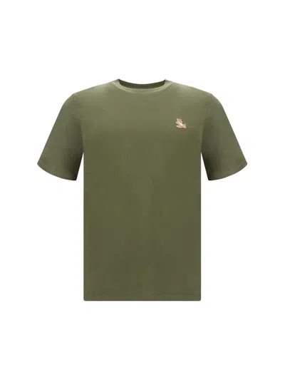 Shop Maison Kitsuné T-shirt In Military Green