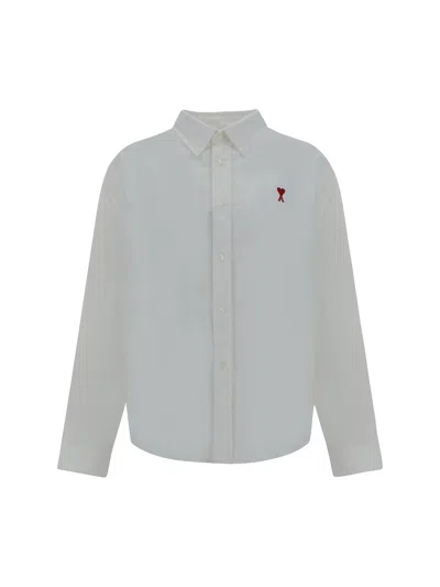 Shop Ami Alexandre Mattiussi Shirt In Natural White