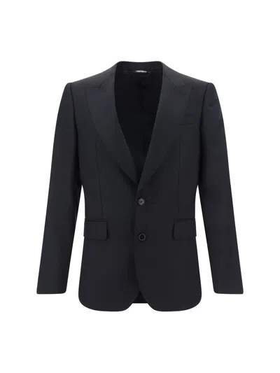 Shop Dolce & Gabbana Blazer Jacket In Nera/multi