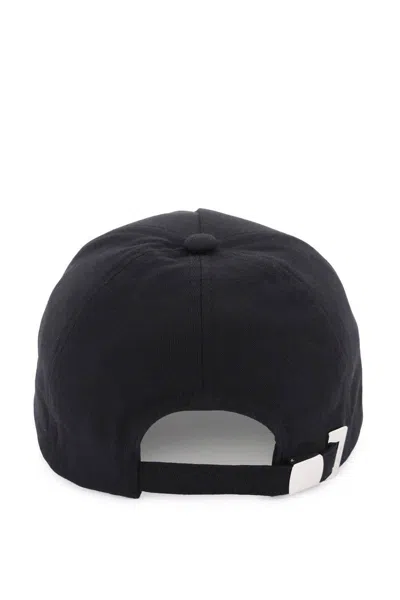 Shop Balmain Baseball Cap With Logo In Black