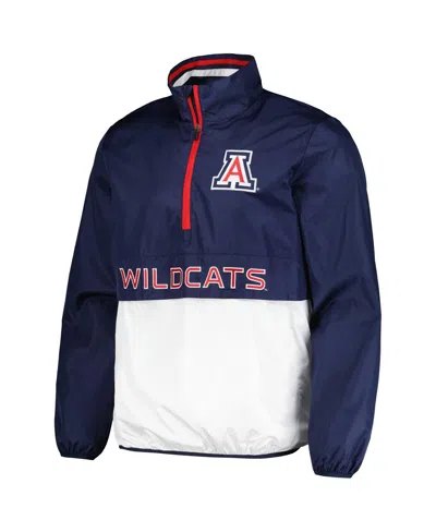 G-iii Sports By Carl Banks Men's  Navy Arizona Wildcats Cornerman Half-zip Top In Navy