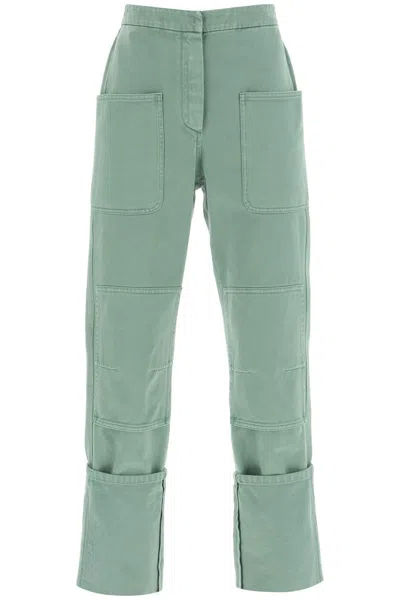Shop Max Mara Workwear Pants By Fac In Green