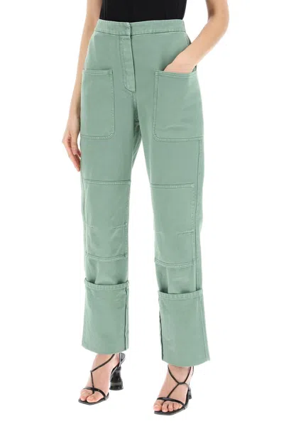Shop Max Mara Workwear Pants By Fac In Green