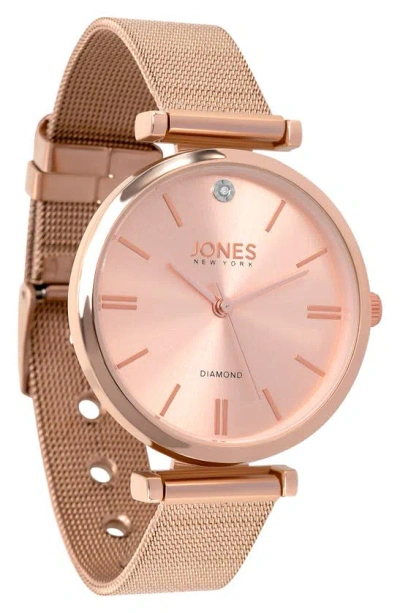 Shop I Touch Mesh Strap Watch, 36mm In Rose Gold