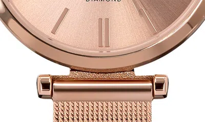 Shop I Touch Mesh Strap Watch, 36mm In Rose Gold
