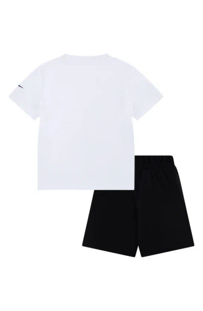 Shop 3 Brand Kids' Dri-fit All In Swoosh Logo T-shirt & Shorts Set In White