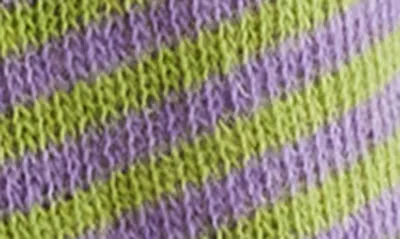 Portolano Stripe Wool Blend Scarf In Violet/apple Green