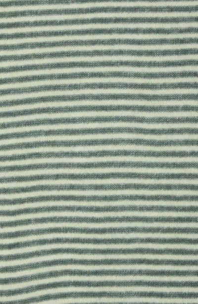 Shop Portolano Stripe Wool Blend Scarf In Verde Melange/ Clear Acqua