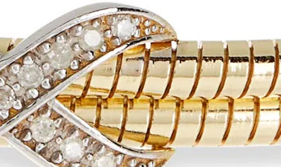 Shop Meshmerise Diamond Bangle Bracelet In Gold