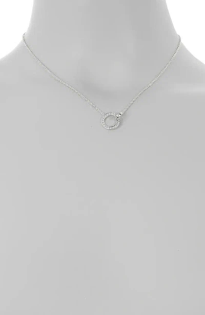 Meshmerise Diamond Pavé Circle Link Necklace In White