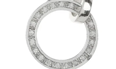Meshmerise Diamond Pavé Circle Link Necklace In White