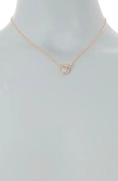 Meshmerise Diamond Pavé Circle Link Necklace In Rose