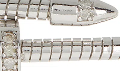 Meshmerise Diamond Bangle Bracelet In White