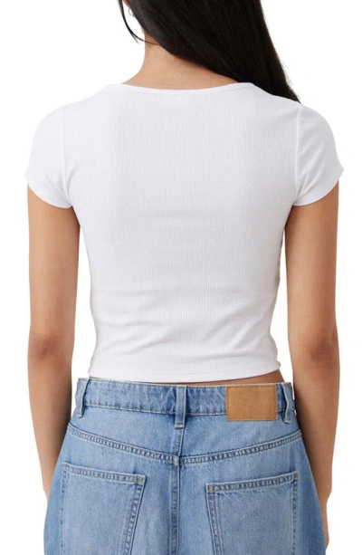 Shop Cotton On Marli Ruched T-shirt In Off White