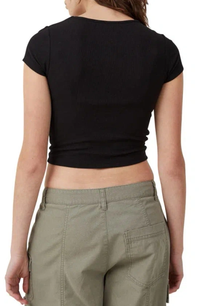 Shop Cotton On Marli Ruched T-shirt In Black