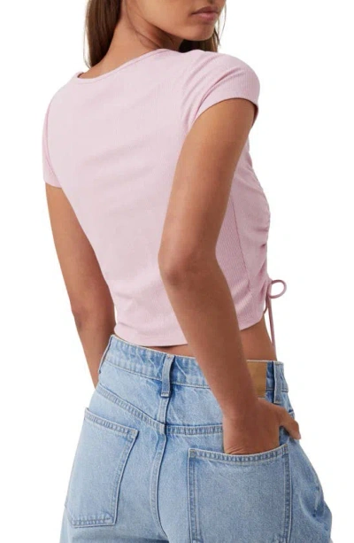 Shop Cotton On Marli Ruched T-shirt In Dusk Pink