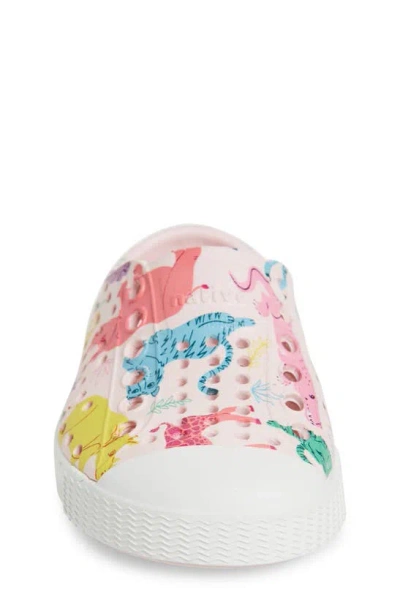 Shop Native Shoes Kids' Jefferson Animal Sugarlite Slip-on Sneaker In White Multi