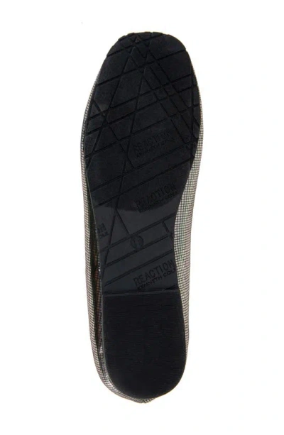 Reaction Kenneth Cole Elstree Bow Flat In Pewter Sequin Stretch